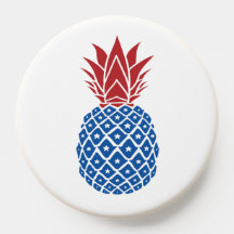 Piña roja blanca y azul