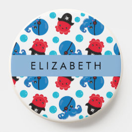 PopSocket Pulpo pirata, patrón de pulpo, mar, tu nombre