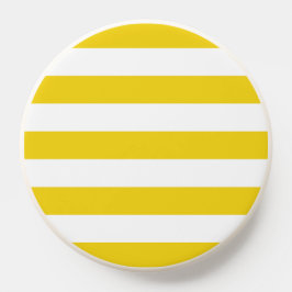 PopSocket Rayas amarillas, franjas blancas, patrón rayado