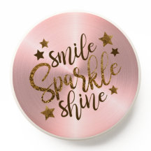 Smile Sparkle Shine Rosa Gold Metallic