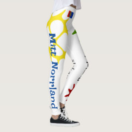 Populära leggings vita med text samiska tecken