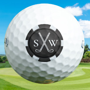Póquer Chip Golf Tema Bolas de golf monogramadas