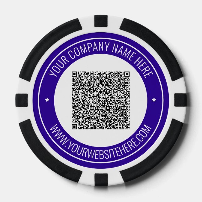 Póquer Código QR personalizado y texto Sus fichas de póqu (Anverso)