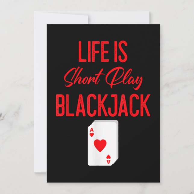 Póquer divertido | La Vida Es Un Blackjack De Jueg (Anverso)