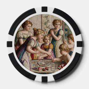 Póquer Fichas de ruleta de amor y azar de París de la déc