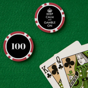 Póquer Mantente tranquilo y juega con las fichas de póque