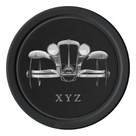 Póquer Personalizado de coches de época monograma fichas 