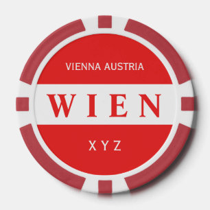 Póquer Wien - personalizado de Viena monograma fichas de
