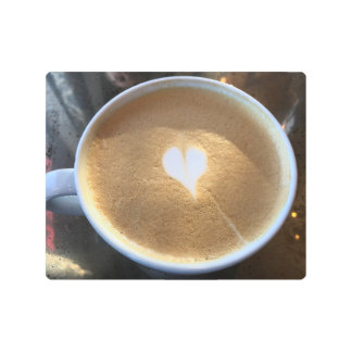 Por amor al café arte mural metalizado