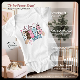 "Por el amor de Peeps" Bodysuit de jersey fino par
