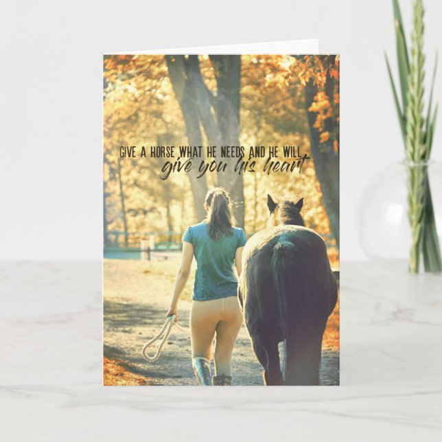 POR EL AMOR DE UNA Tarjeta De Saludo PONY (Anverso)