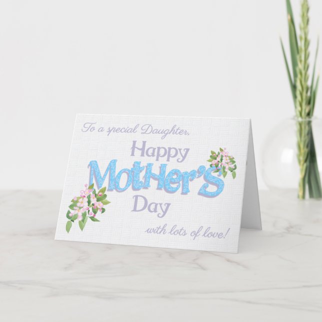 Por el Día de la Madre Hija con tarjeta Apple Blos (Anverso)