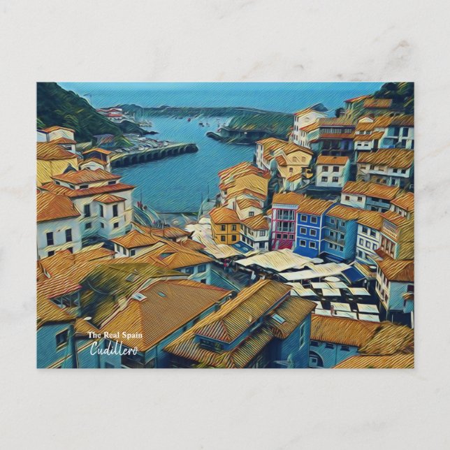 Por el mar Cudillero - La verdadera postal español (Anverso)