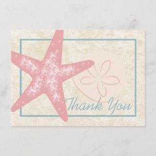 Por el mar Gracias tarjeta plana