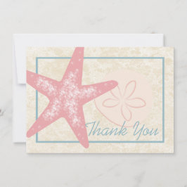 Por el mar Gracias tarjeta plana