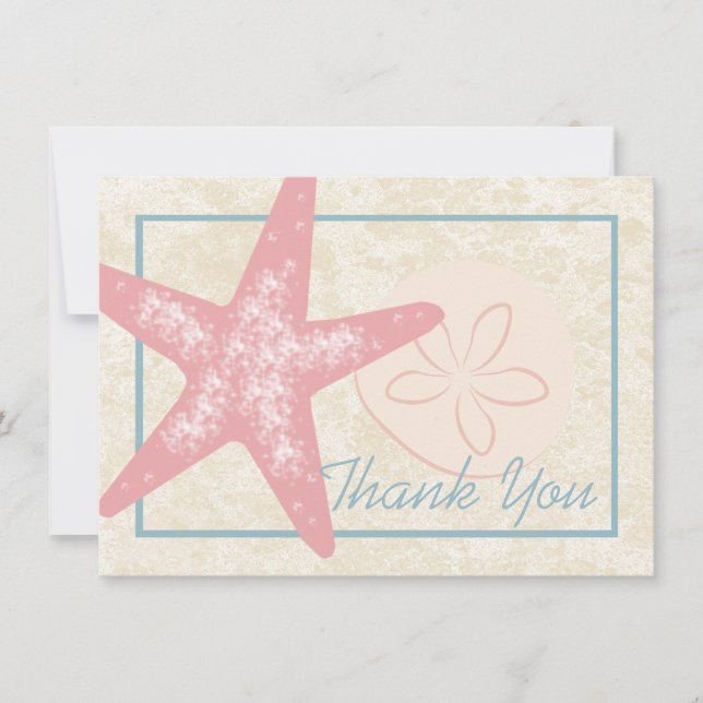 Por el mar Gracias tarjeta plana (Anverso)