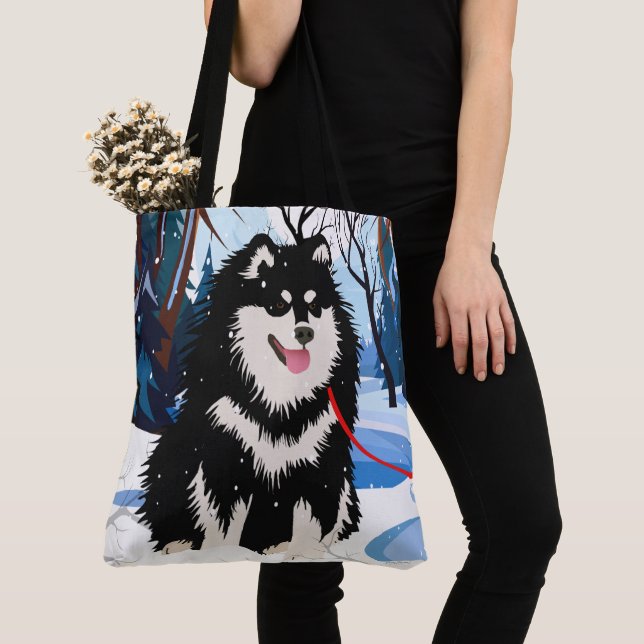 POR EL RÍO Bolsa De Tote Lapphund Finlandesa (Detalle)