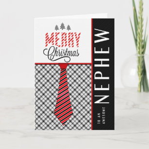 por el sobrino Feliz Navidad Masculino Necktie