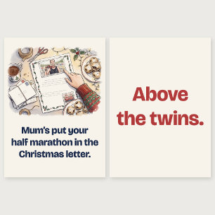 Por encima de los gemelos: tarjeta de Navidad de m
