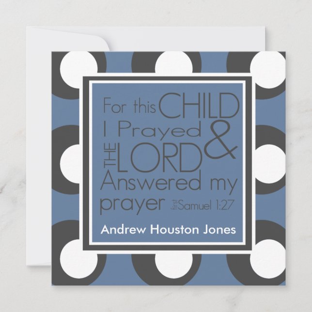 Por este niño he rezado el anuncio de nacimiento (Anverso)