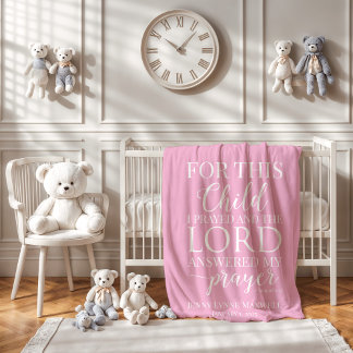 Por este niño rezo por una manta de bebé personali