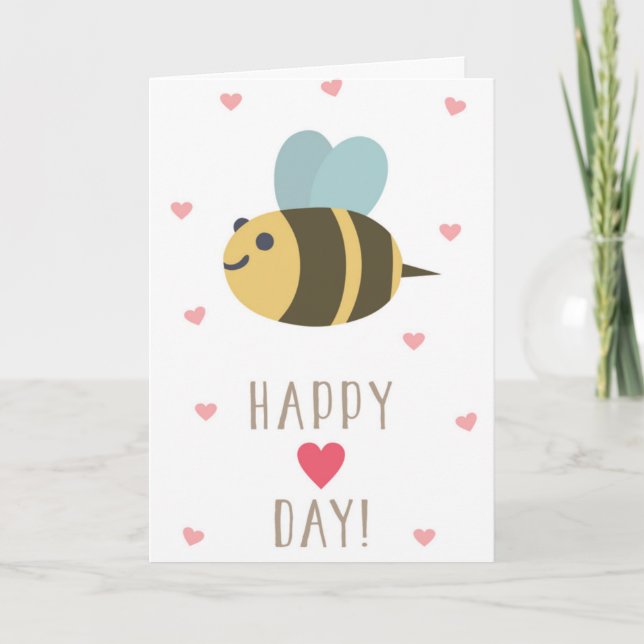 Por favor abeja mi tarjeta de felicitación de la (Anverso)