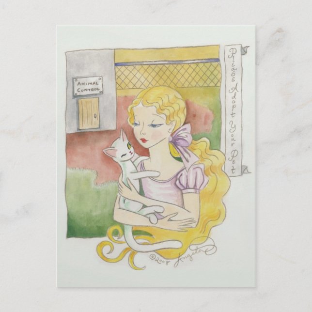 Por favor, adopte sus tarjetas de arte Mascota (Anverso)