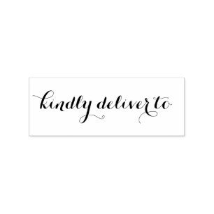 Por favor, entregue el sello de goma de caligrafía