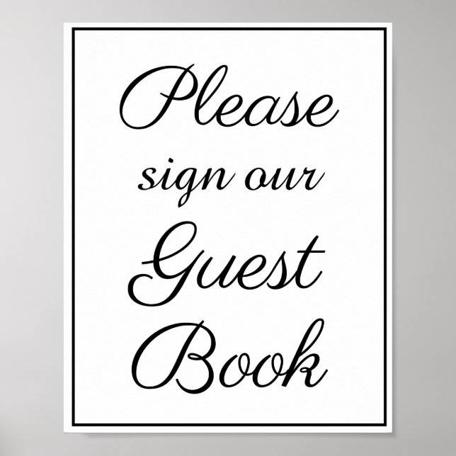 Por favor, firma nuestro libro de visitas (Frente)