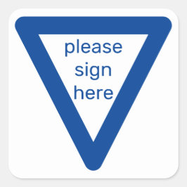 por favor, firme aquí pegatinas