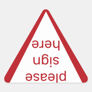 por favor, firme aquí pegatinas