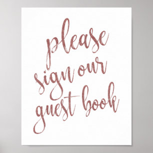 Por favor firme nuestro libro de visitas Señal de 