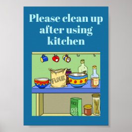 por favor, limpie la señal de la cocina