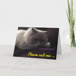 Por favor llámame... ¡Te extraño! tarjeta