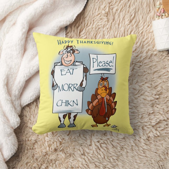 Por favor Navy Cojín decorativo del Día de Acción  (Manta)