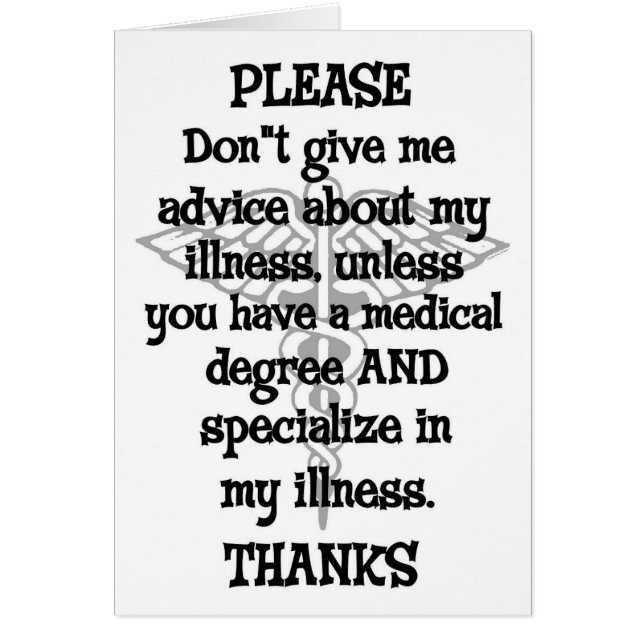 Por favor, no dé consejos (Frente)