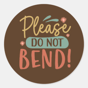 Por favor, no doblar Pegatinas