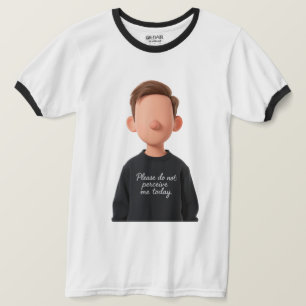 Por favor, no me percibas Camiseta Meme Reglas Int
