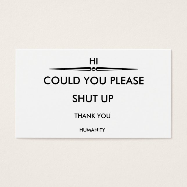 POR FAVOR, ¿PODRÍAS CERRARTE, GRACIAS, HUMANIDAD? (Frente)