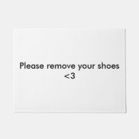 por favor, quite los zapatos de la alfombra de la 