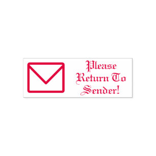 "¡Por Favor, Regresa Al Remitente!" Sello de goma
