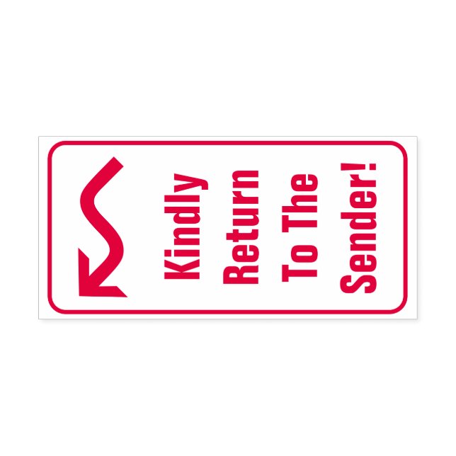 "¡Por Favor, Regresen Al Remitente!" Sello de goma (Diseño)