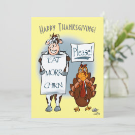 Por favor, tarjeta plana del Día de Acción de Grac