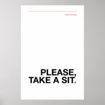 POR FAVOR, TÓMATE UN ASIENTO – Póster divertido pa