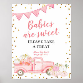 Por favor, tome la señal de la calabaza de un cami