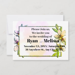 Por favor, únase a nosotros, le invitamos al boda 