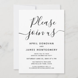 Por Favor, Únete A La Invitación De Boda De Tipogr