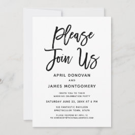 Por Favor Únete A La Invitación De Boda De Tipogra