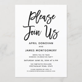 Por Favor Únete A La Invitación De Boda De Tipogra