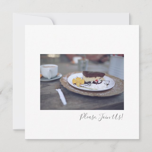 Por Favor, Únete A La Tarjeta Llanta De Pastel De  (Anverso)